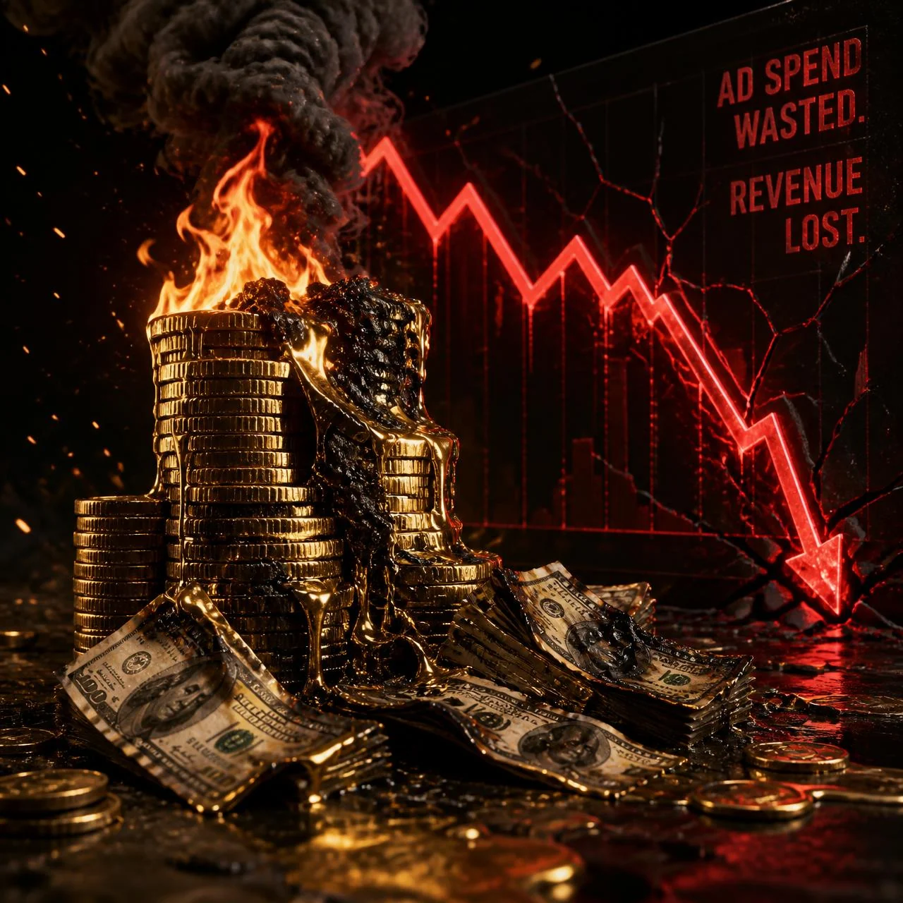 Ad spend burning — the real cost of average creatives